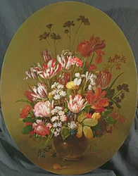 ガラスの花瓶の花